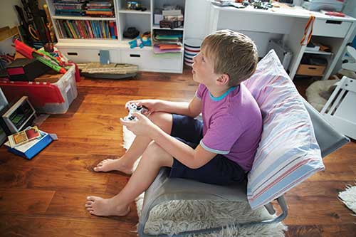 Boy playing video games Boy playing video games