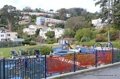Fencing at a playground Fencing at a playground