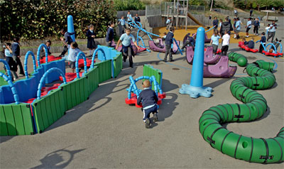 Kids on a playground Kids on a playground