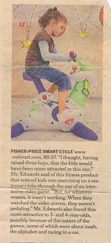 Child-sized stationary bicycle Child-sized stationary bicycle