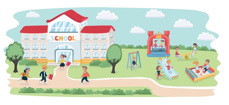 Illustration of a playground Illustration of a playground