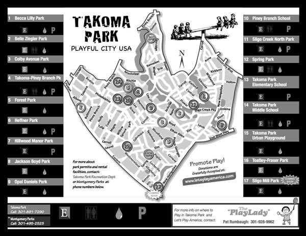Takoma Park Play Map