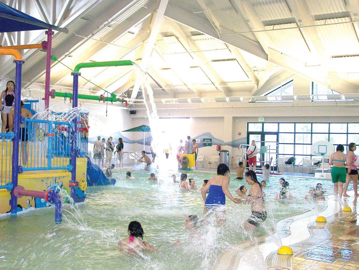Children enjoying an aquatics facility Children enjoying an aquatics facility