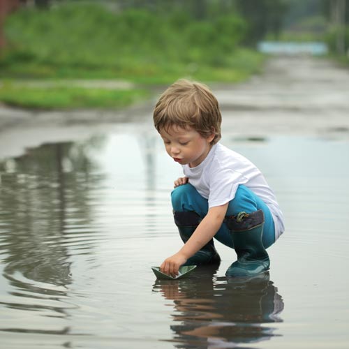 Playing in the rain Playing in the rain