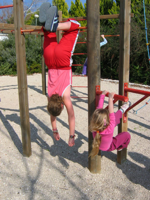 Girls trying different experiences Girls trying different experiences