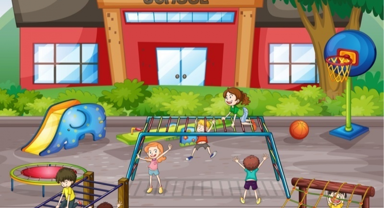 Illustration of a playground