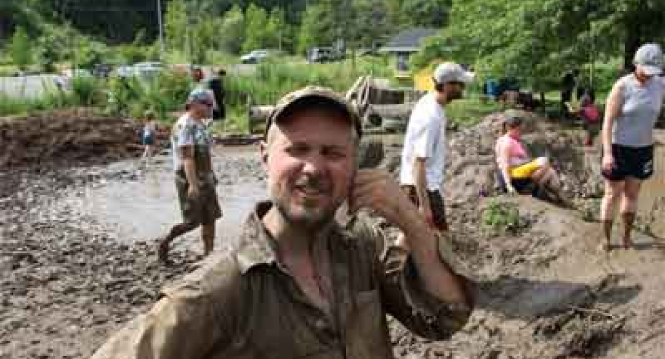 Having fun in the mud at The Anarchy Zone