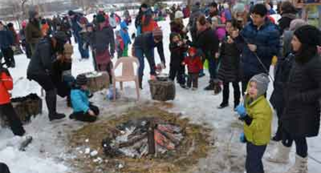 Roasting Marshmallows at Fire and Ice Event - Anarchy Zone